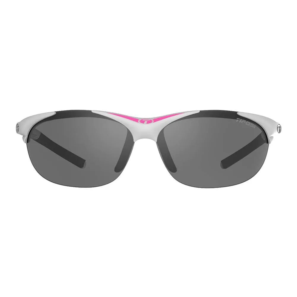 White - Wisp Sunglasses Race Pink with Smoke Lenses