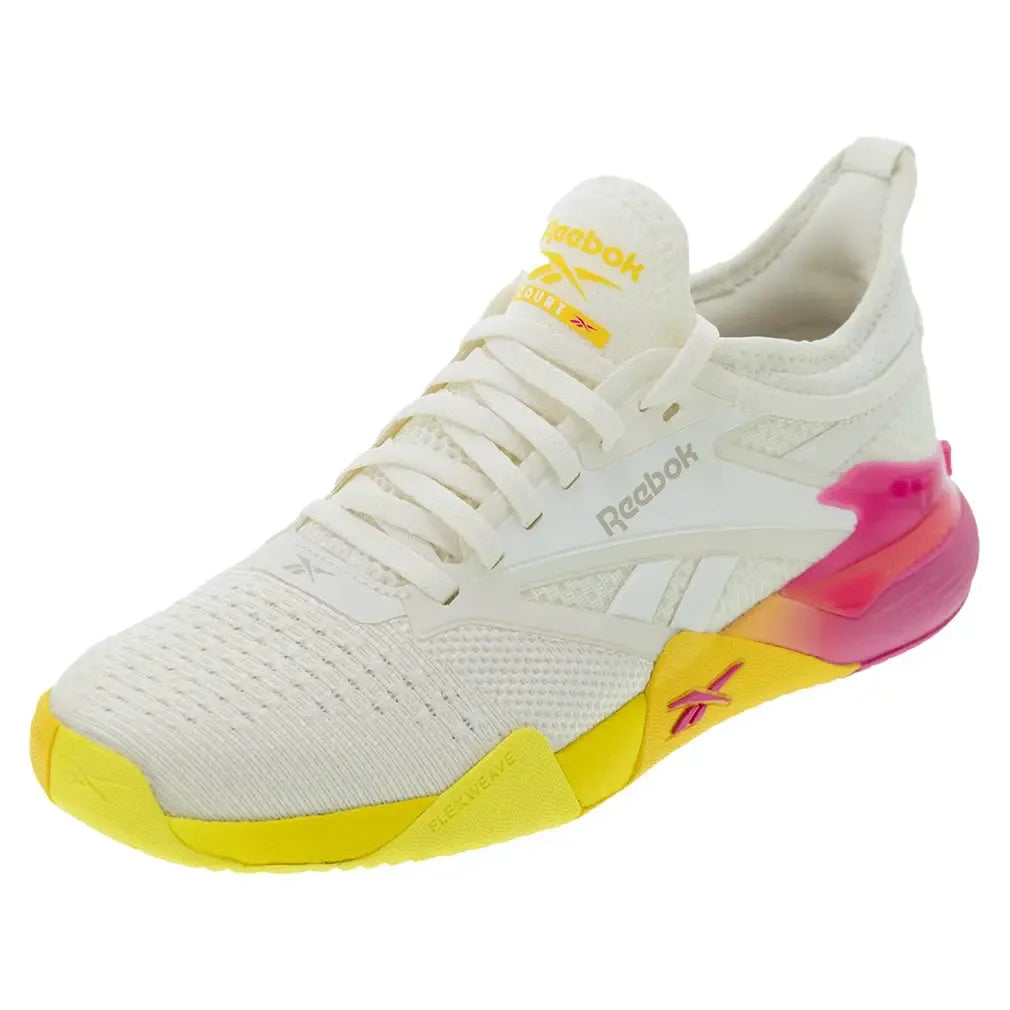 Women's Nano Court Training Shoes True Pink and Golden Haze