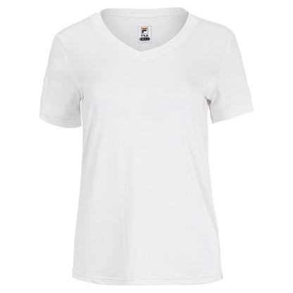 Women`s V-Neck Short Sleeve Pickleball Top Apparel Fila