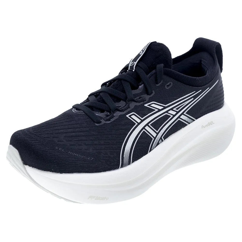 Women's GEL-Nimbus 27 Running Shoes Black and Lake Grey