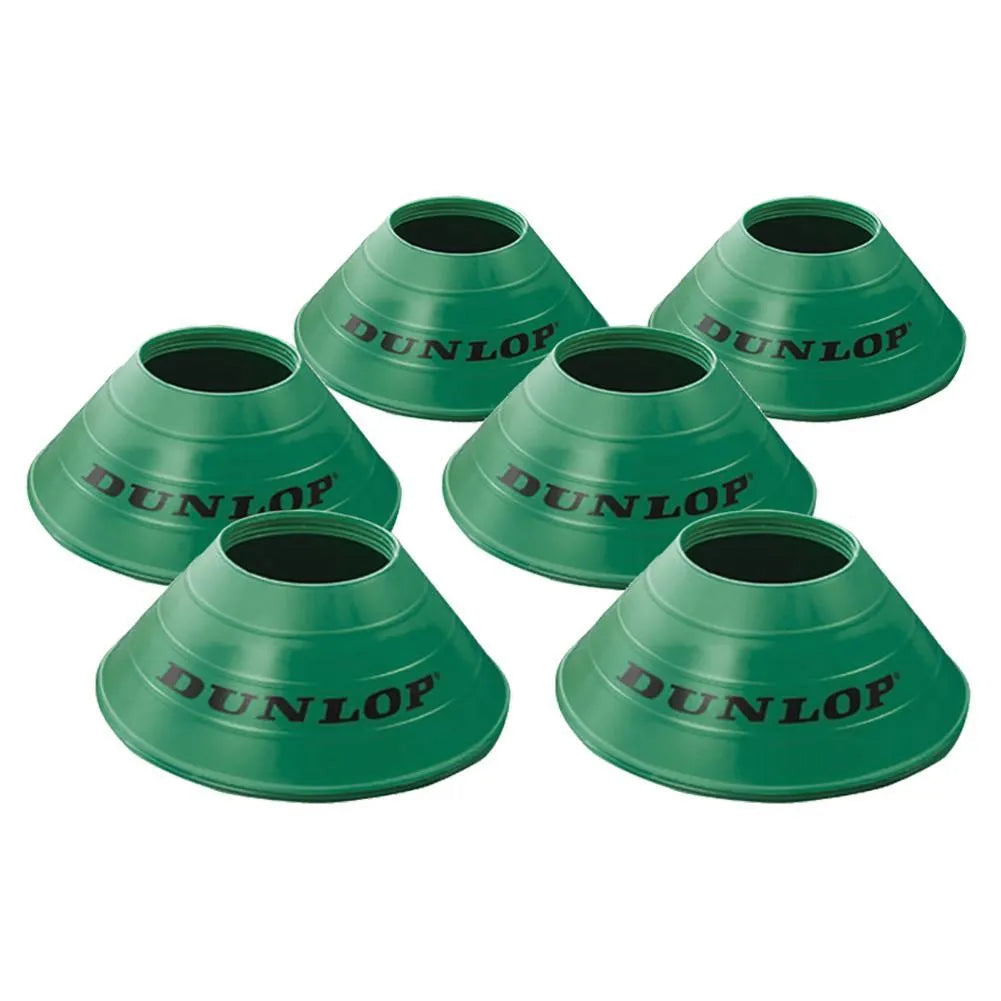 Tennis Training Cones 6 Pack Green-Training Equipment-Dunlop-103917-DEFAULT-L-Tennis Express