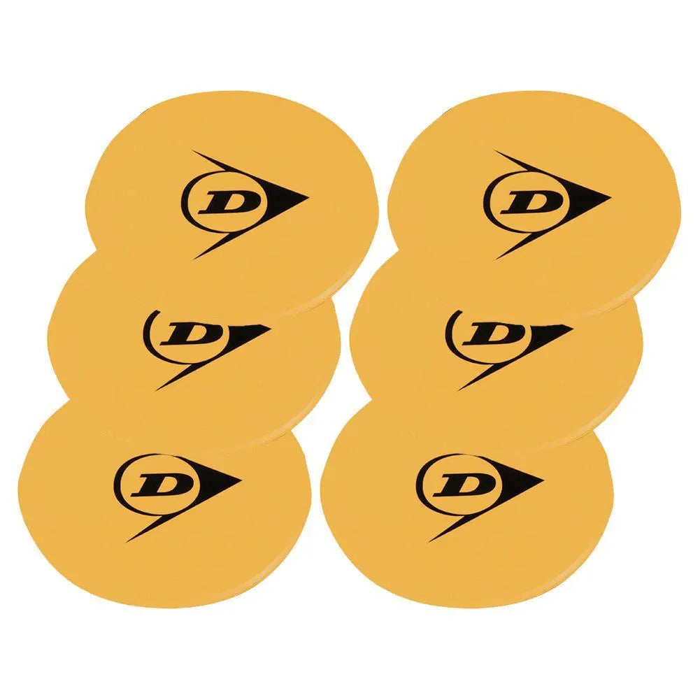 On-Court Tennis Spot Targets 6 Pack Yellow-Training Equipment-Dunlop-103919-DEFAULT-L-Tennis Express