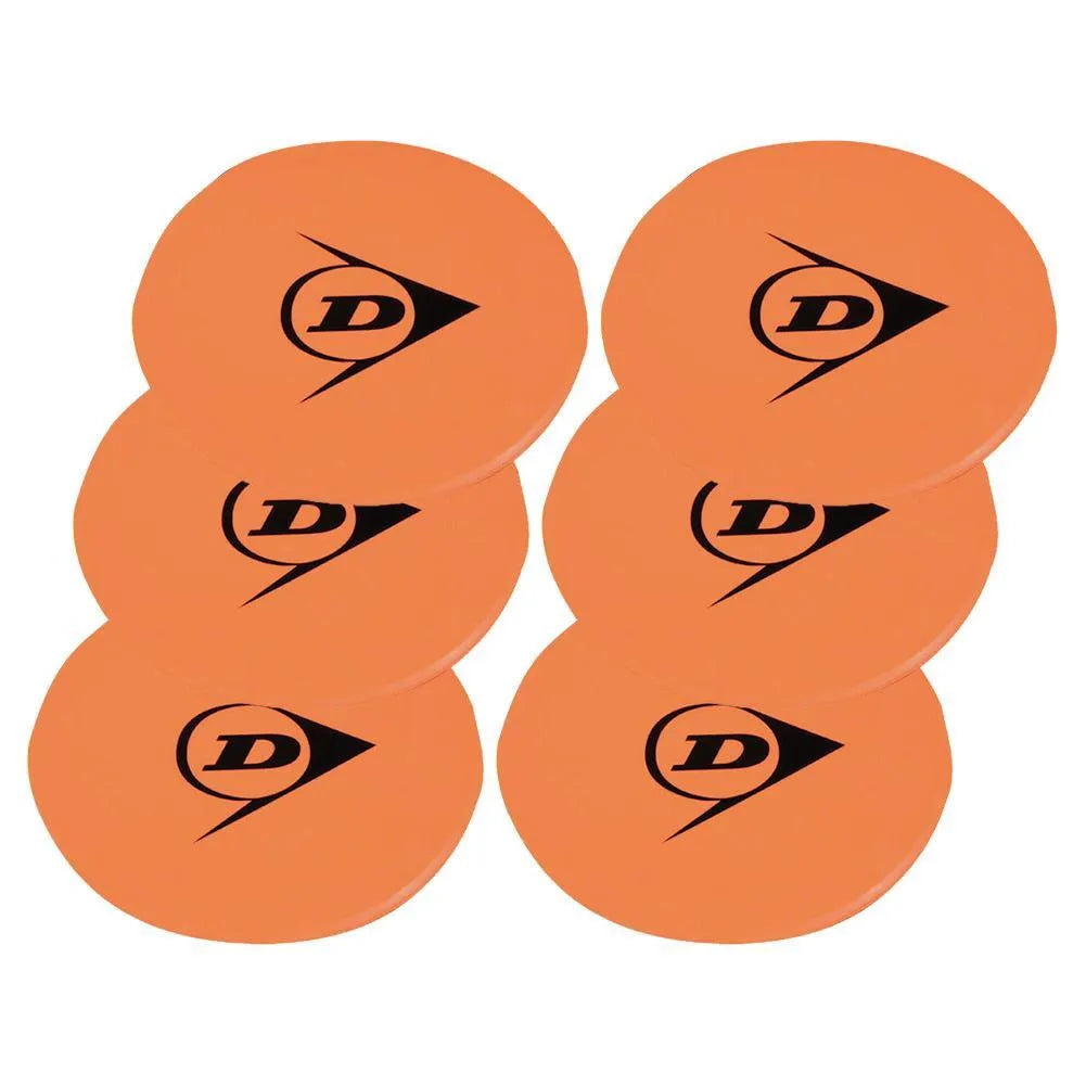 On-Court Tennis Spot Targets 6 Pack Orange-Training Equipment-Dunlop-103920-DEFAULT-L-Tennis Express