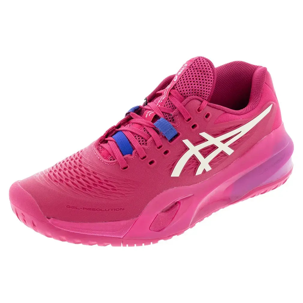Women's GEL-Resolution X Tennis Shoes Bright Rose and Cream