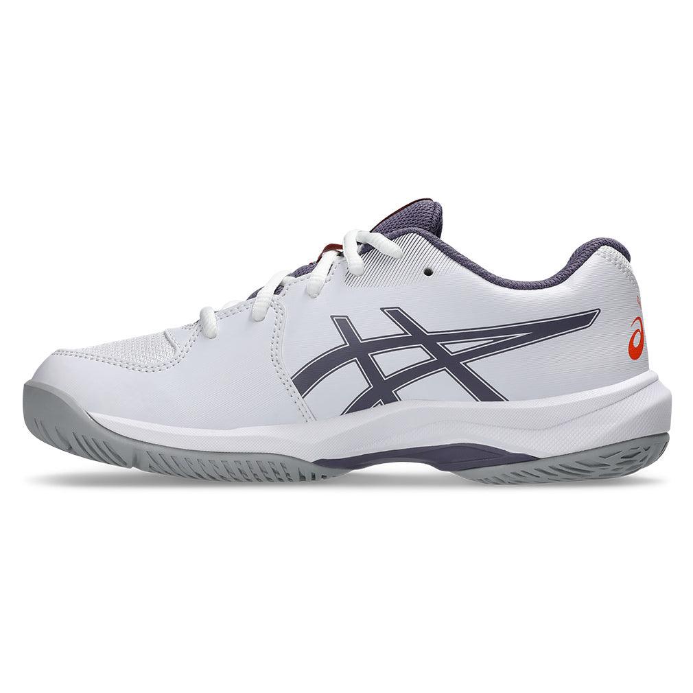 Juniors` GEL-Game GS Tennis Shoes White and Greyish Purple Footwear Asics