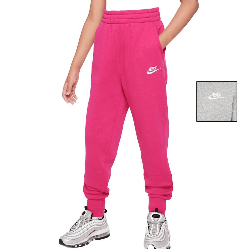 Girl's Club Fleece High-Waisted Fitten Pants Apparel Nike