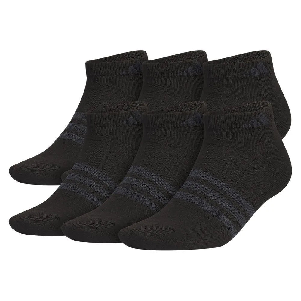Men's Superlite 3.0 6 Pack Low Cut Tennis Socks Black and Night Grey-Socks-Adidas-111250-DEFAULT-L-Tennis Express
