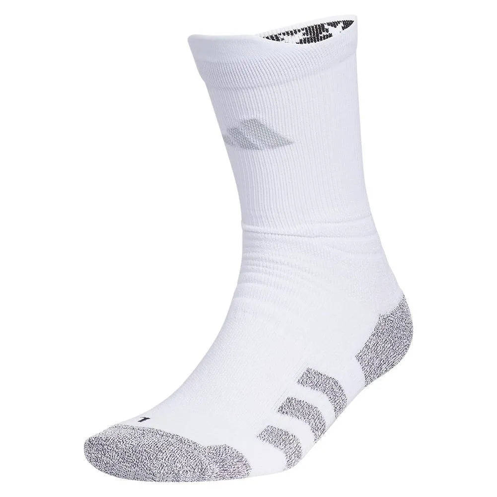 5-Star Team Traxion 2.0 Crew Socks White and Black-Socks-Adidas-112822-DEFAULT-L-Tennis Express