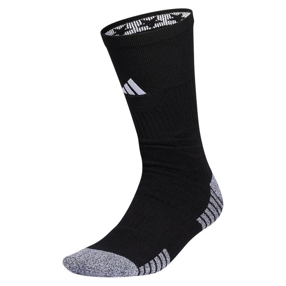 5-Star Team 2.0 Crew Socks Black and White-Socks-Adidas-112830-DEFAULT-L-Tennis Express