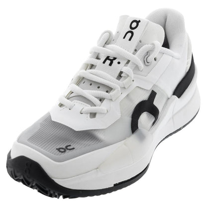 Women`s THE ROGER Pro 2 Clay Tennis Shoes White and Black Footwear On
