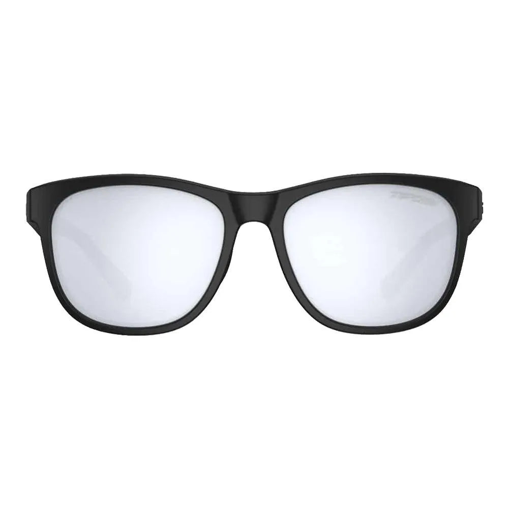 Swank Sunglasses Satin Black with Smoke Bright Blue Lenses