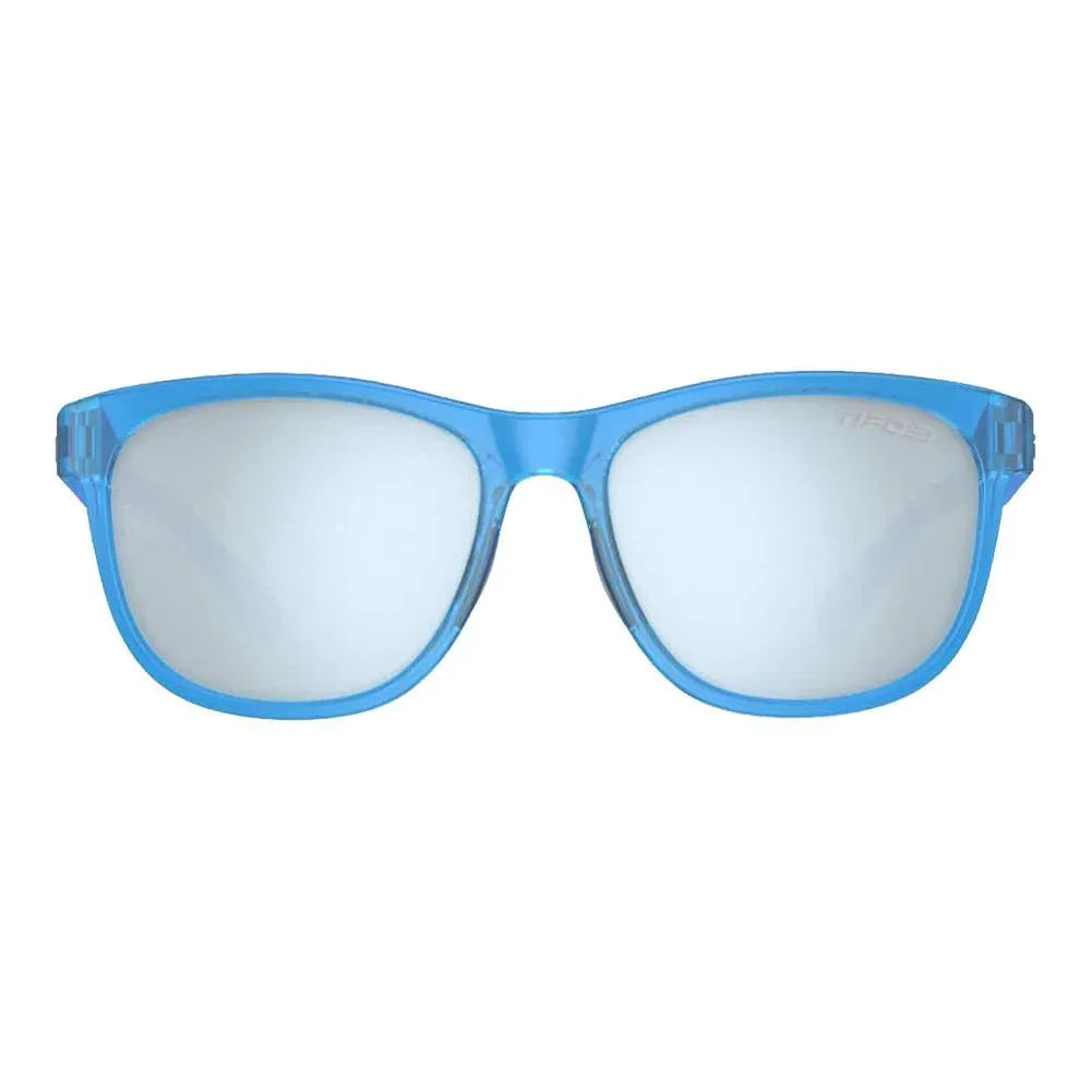 Swank Sunglasses Crystal Sky with Smoke Bright Blue Lenses