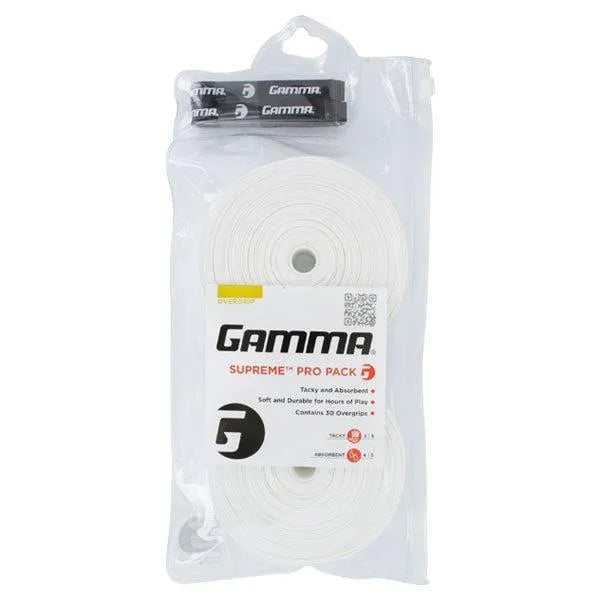 Supreme Overgrips 30/Pk WHT-Accessories-Gamma-2260-DEFAULT-L-Tennis Express