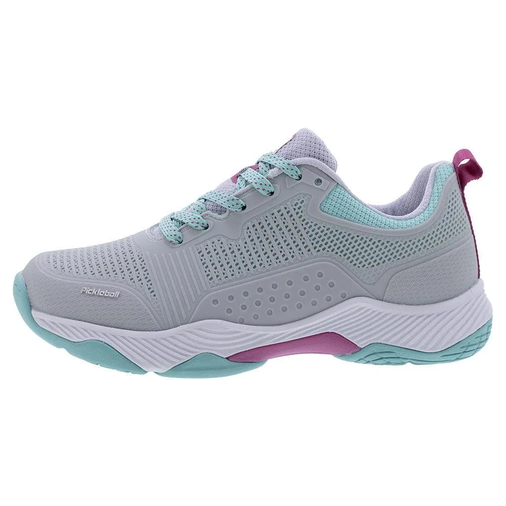 Women's Fresh Shot Miami Pickleball Shoes Grey and Turquoise