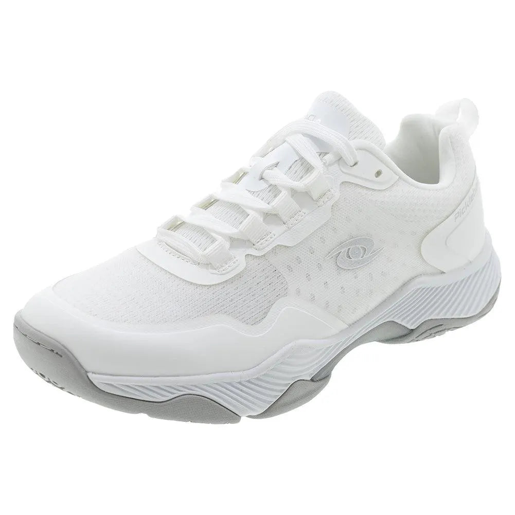 Men's Clear Shot Quicksilver Pickleball Shoes White and Silver