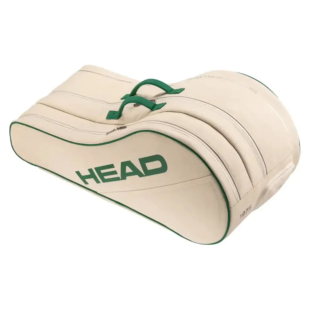 Arthur Ashe Tennis Racquet Bag L Off White and Green