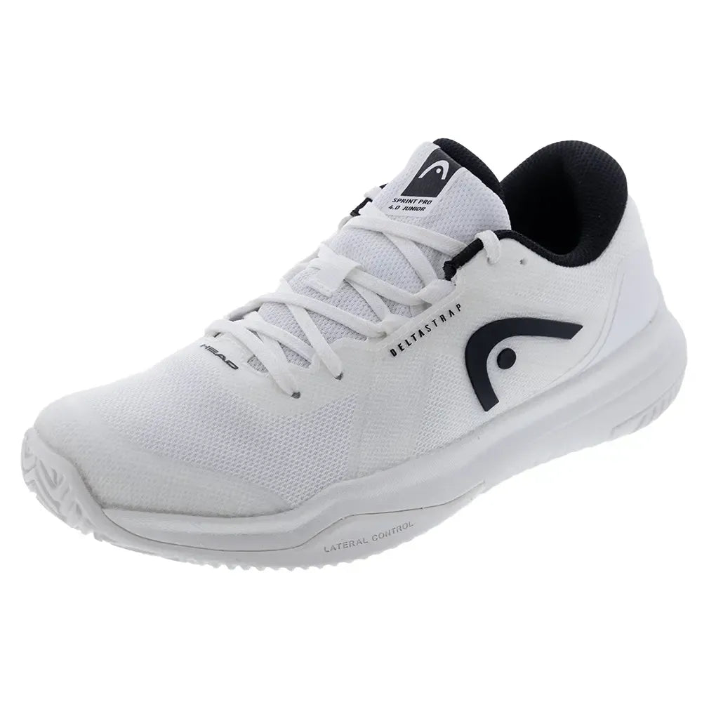 Juniors Sprint Pro 4.0 Tennis Shoes White and Black