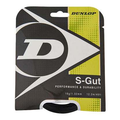 S-Gut 16G Black Tennis String Strings Dunlop