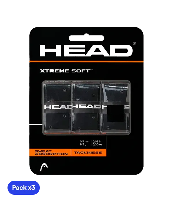 Overgrips HEAD XtremeSoft Negro (Pack x3)