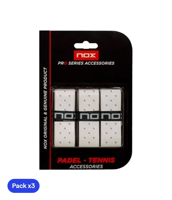 Overgrips NOX Pro Perforado Blanco (Pack x3)