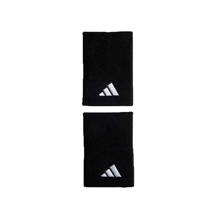 Muñequeras Adidas Largas Negro Logo Pequeño 2025 (Pack x2) Wristband Wristband