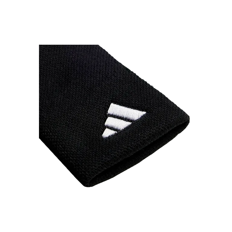 Muñequeras Adidas Largas Negro Logo Pequeño 2025 (Pack x2) Wristband Wristband