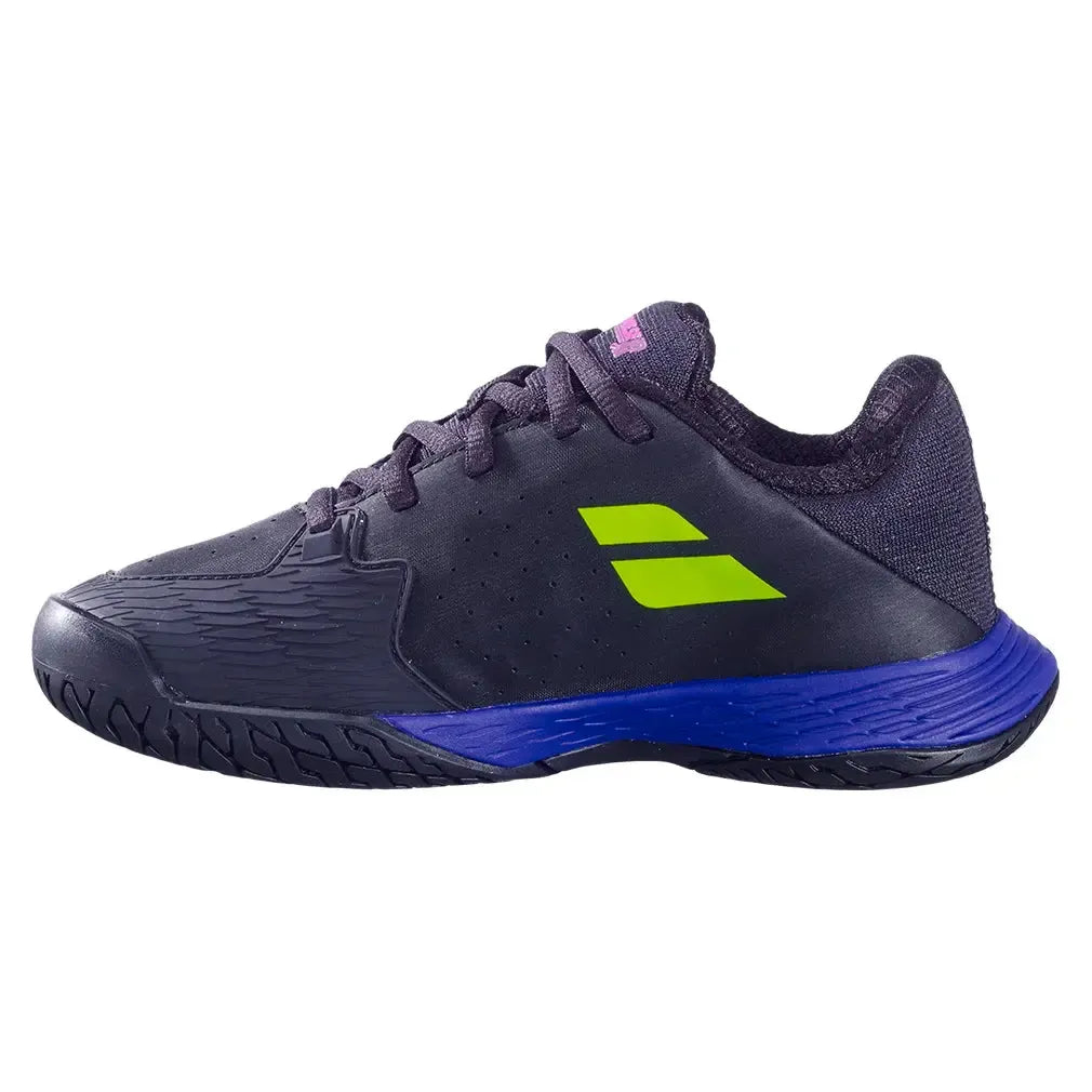 Juniors' Propulse 3 Tennis Shoes Black and Dark Blue