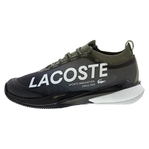 Men`s AG-LT25 Lite Tennis Shoes Khaki and Black Footwear Lacoste