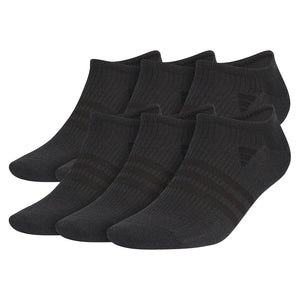 Men`s Superlite 3.0 6 Pack No Show Tennis Socks Black and Night Grey Socks Adidas