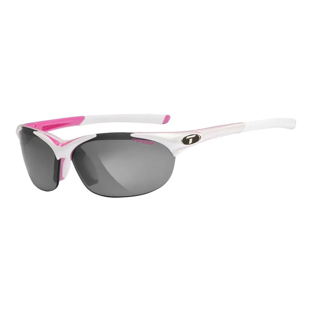 White - Wisp Sunglasses Race Pink with Smoke Lenses