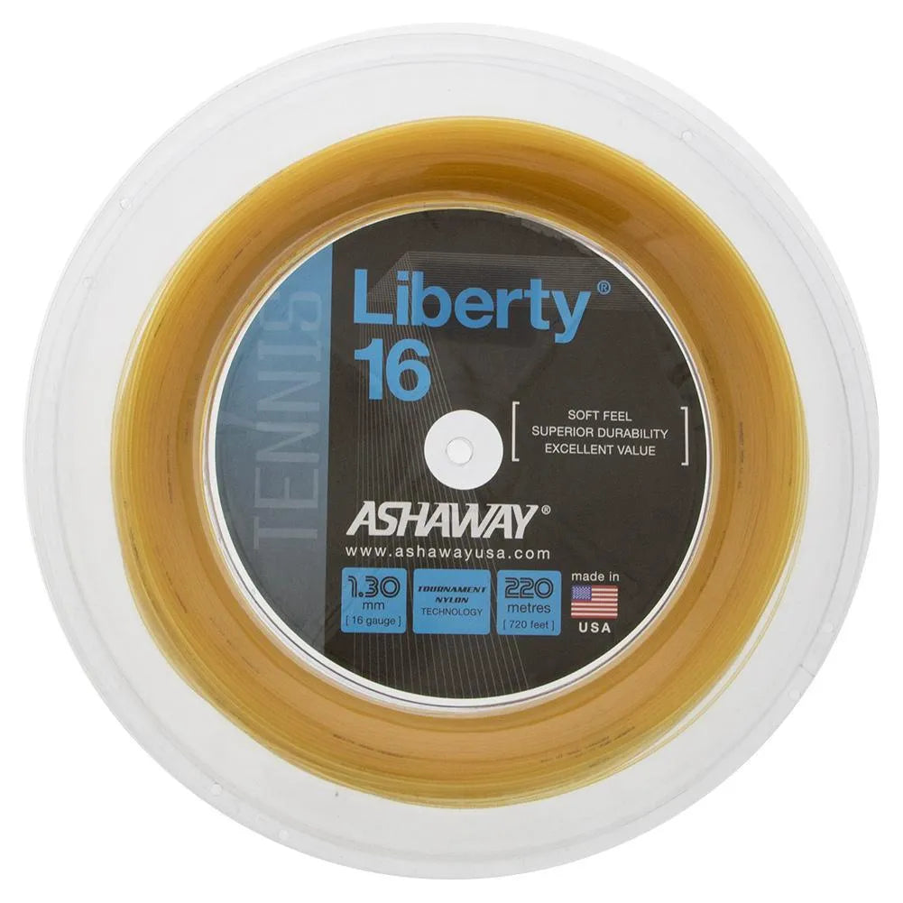 Liberty 16G Tennis String Reel-Strings-Ashaway-85798-GOLD-L-Tennis Express