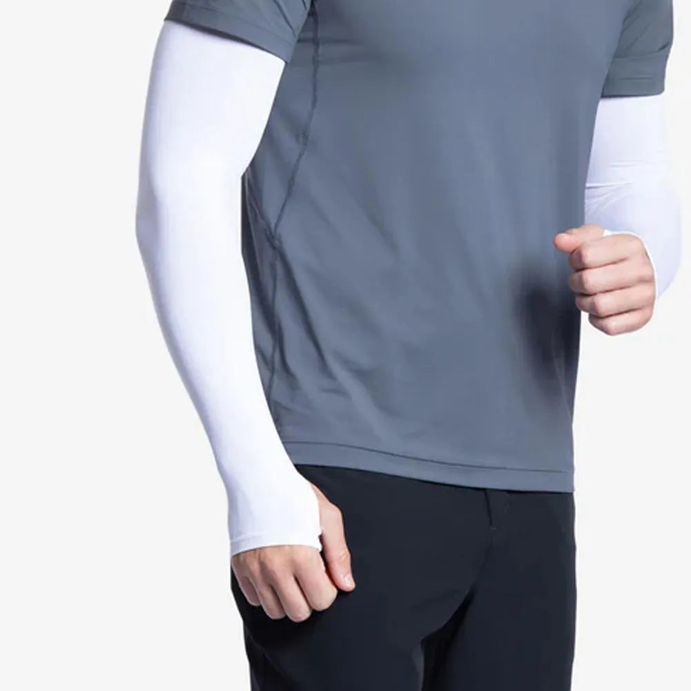 Sun Sleeves White-Accessories-BloqUV-94882-DEFAULT-L-Tennis Express