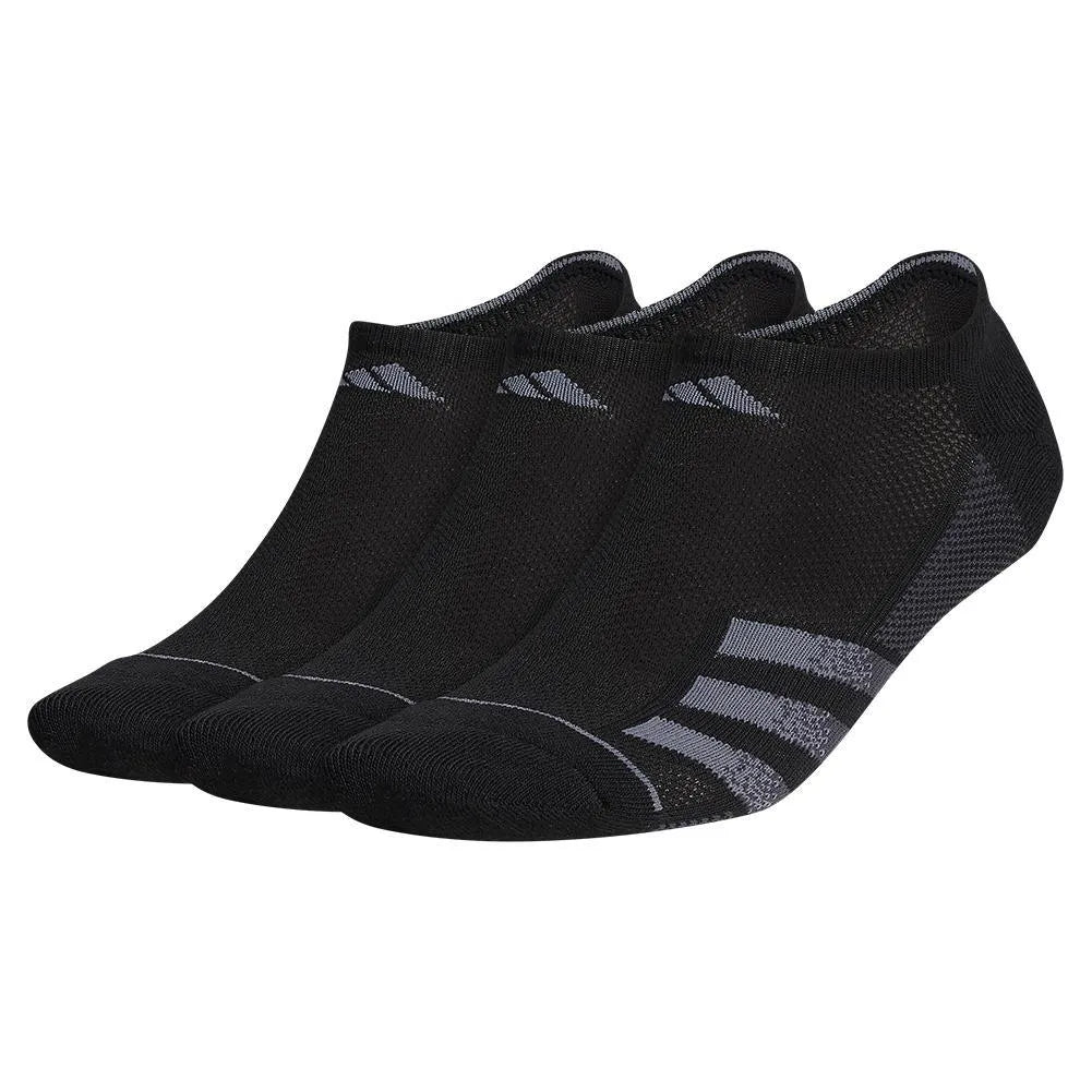 Men's Superlite Stripe 3 No Show Socks 3-Pack Black and Night Grey-Socks-Adidas-99606-DEFAULT-L-Tennis Express