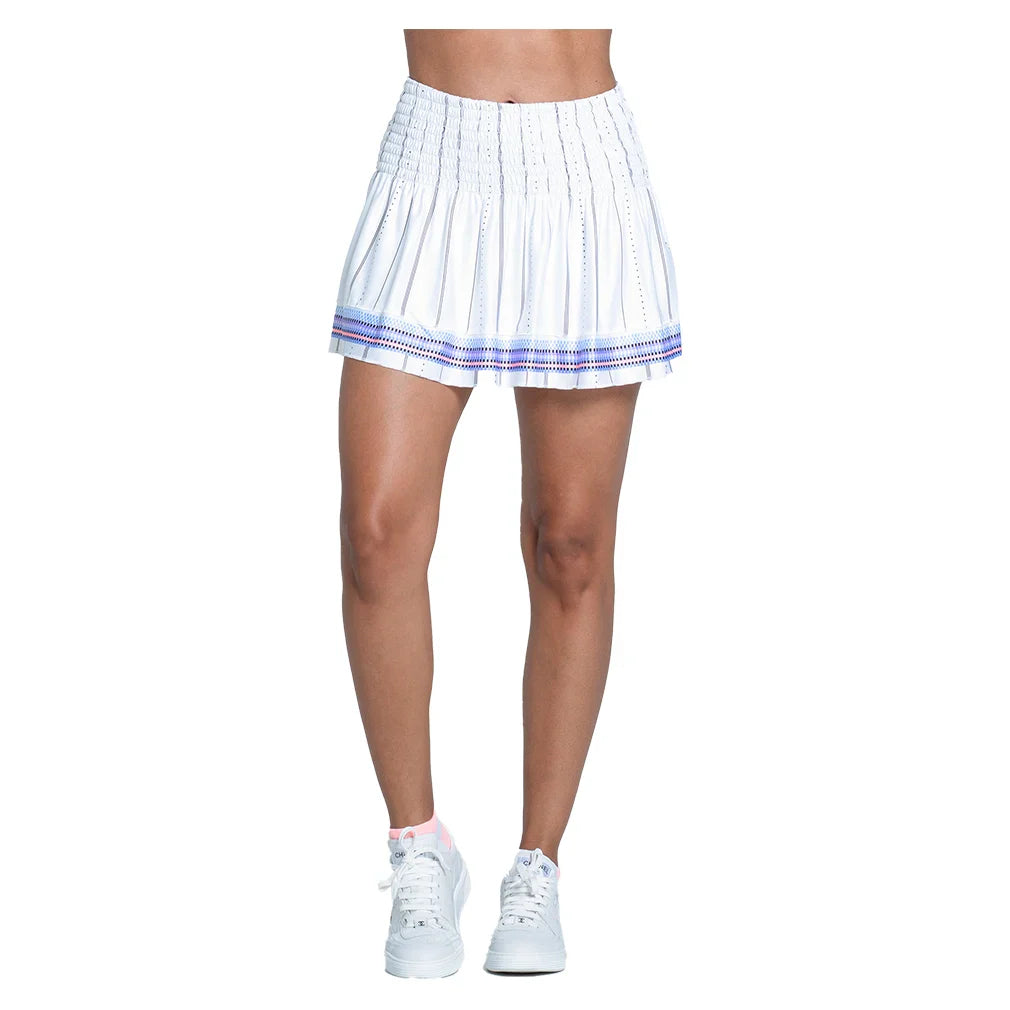 Women`s Breezy Love Smocked 14 Inch Tennis Skort Baby Lavender Apparel Lucky In Love