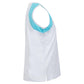 Girls' Tennis Tank White and Aqua Block Trim Apparel Little Miss Tennis