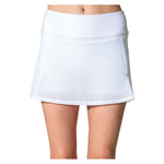 Women`s Anna 13.5 Inch Tennis Skort White and Veridian Apparel Inphorm