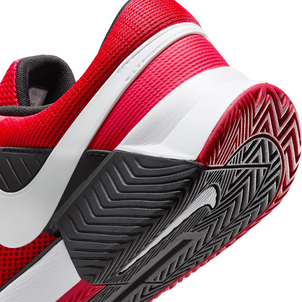 Men`s Zoom GP Challenge 1 Tennis Shoes University Red and White Footwear Nike