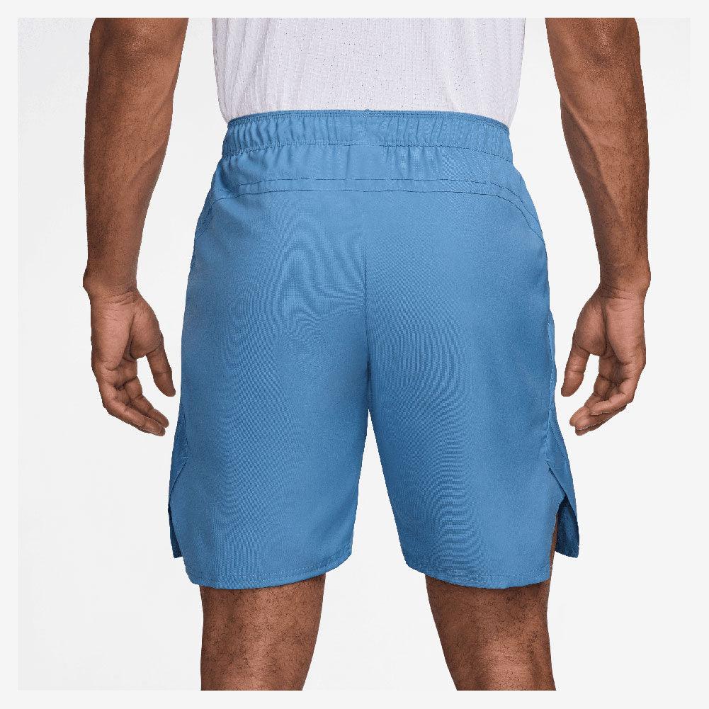 Men`s Dri-FIT Victory 9 Inch Tennis Short Blue Beyond and White Apparel Nike