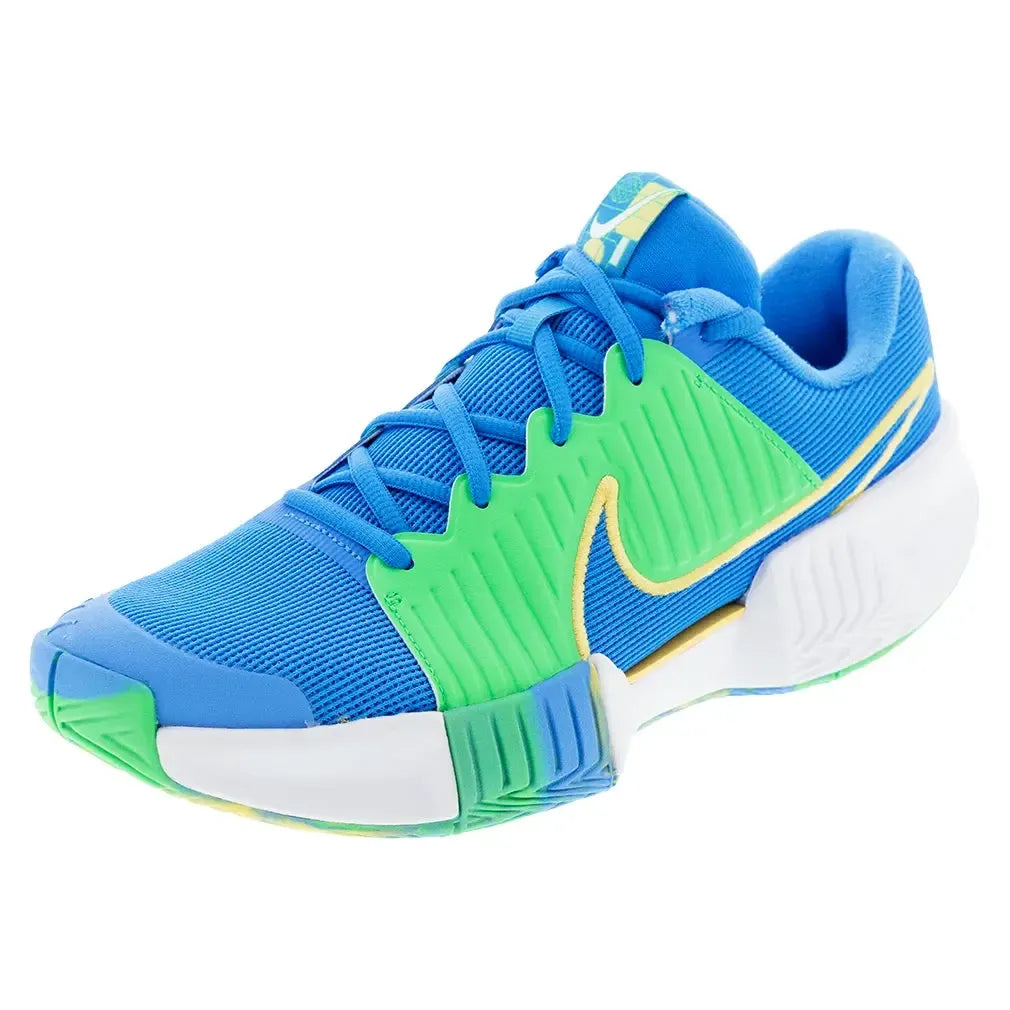 Men's Challenge GP Pro Pickleball Shoes Blue Hero and Green Shock