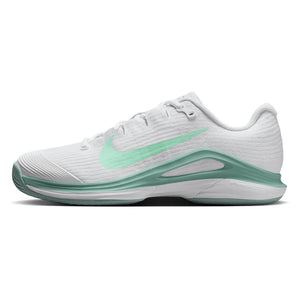 Women`s Zoom Vapor 12 Tennis Shoes White and Mint Foam Footwear Nike
