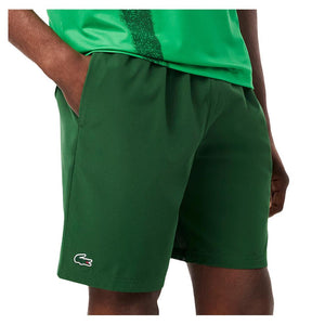 Men`s Novak Djokovic On Court Tec Woven Tennis Short Blanc Apparel Lacoste