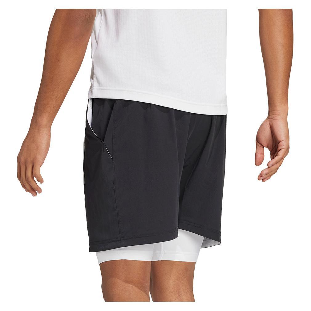 Mens Short and Tight Tennis Set White and Black Apparel Adidas