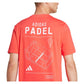 Men`s Padel Graphic Tennis Top Semi Lucid Red Apparel Adidas