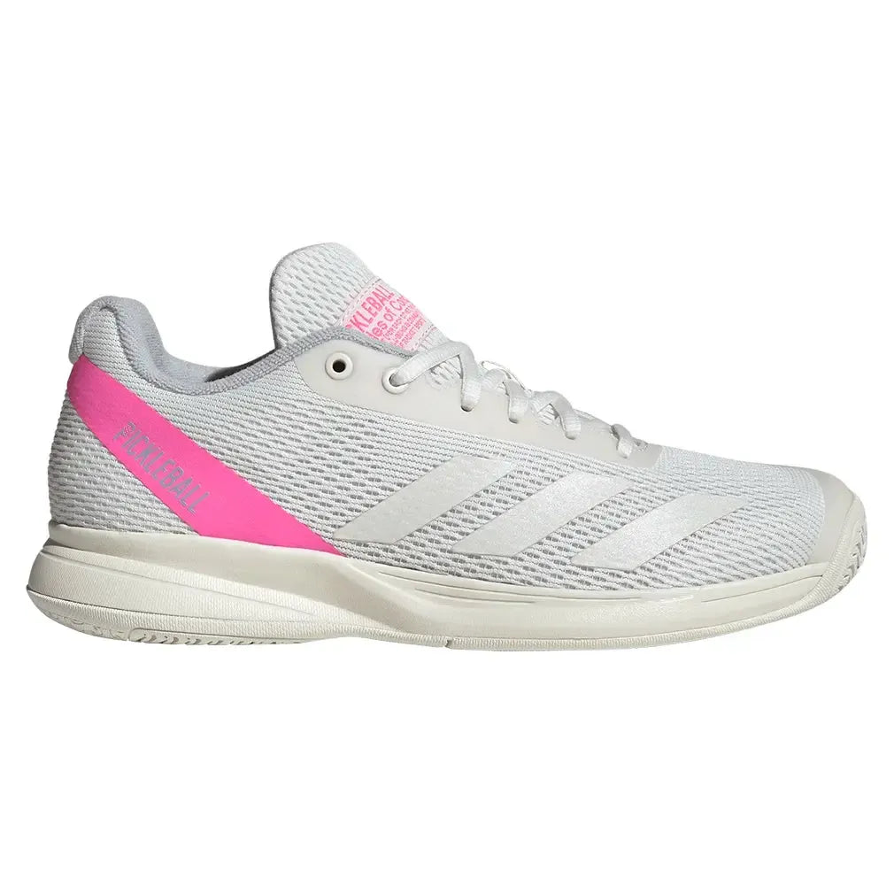Women's Courtflash Pickleball Shoes White and Lucid Pink