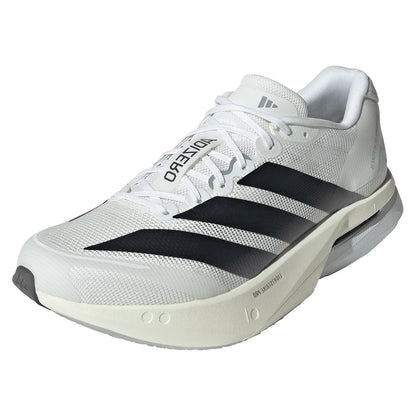Men`s Adizero Boston 13 Running Shoes Footwear White and Core Black Footwear Adidas