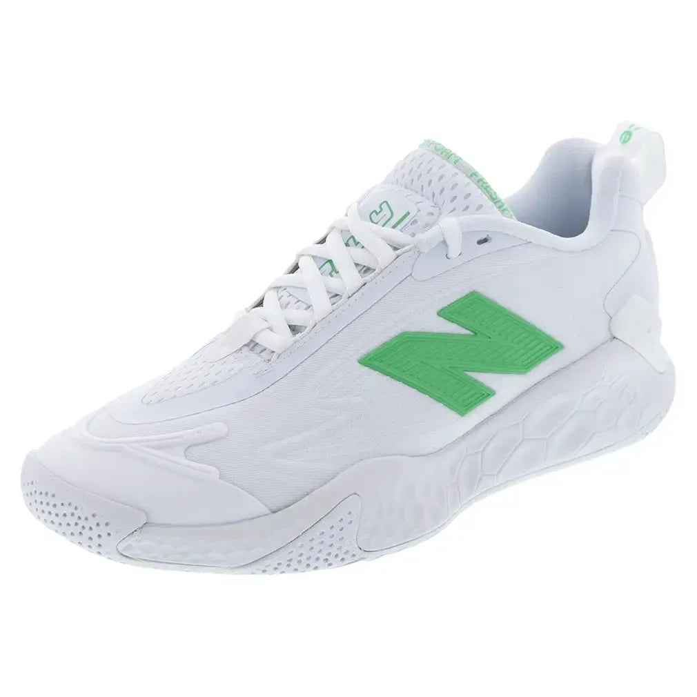 Men's Fresh Foam X CT-Rally D Width Tennis Shoes White and Green Apple