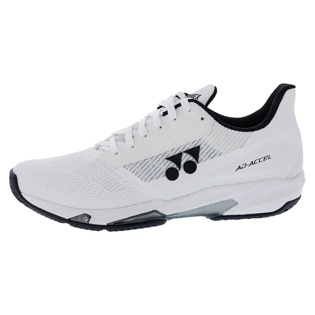 Men's Power Cushion AD-Accel All Court Tennis Shoes White and Black