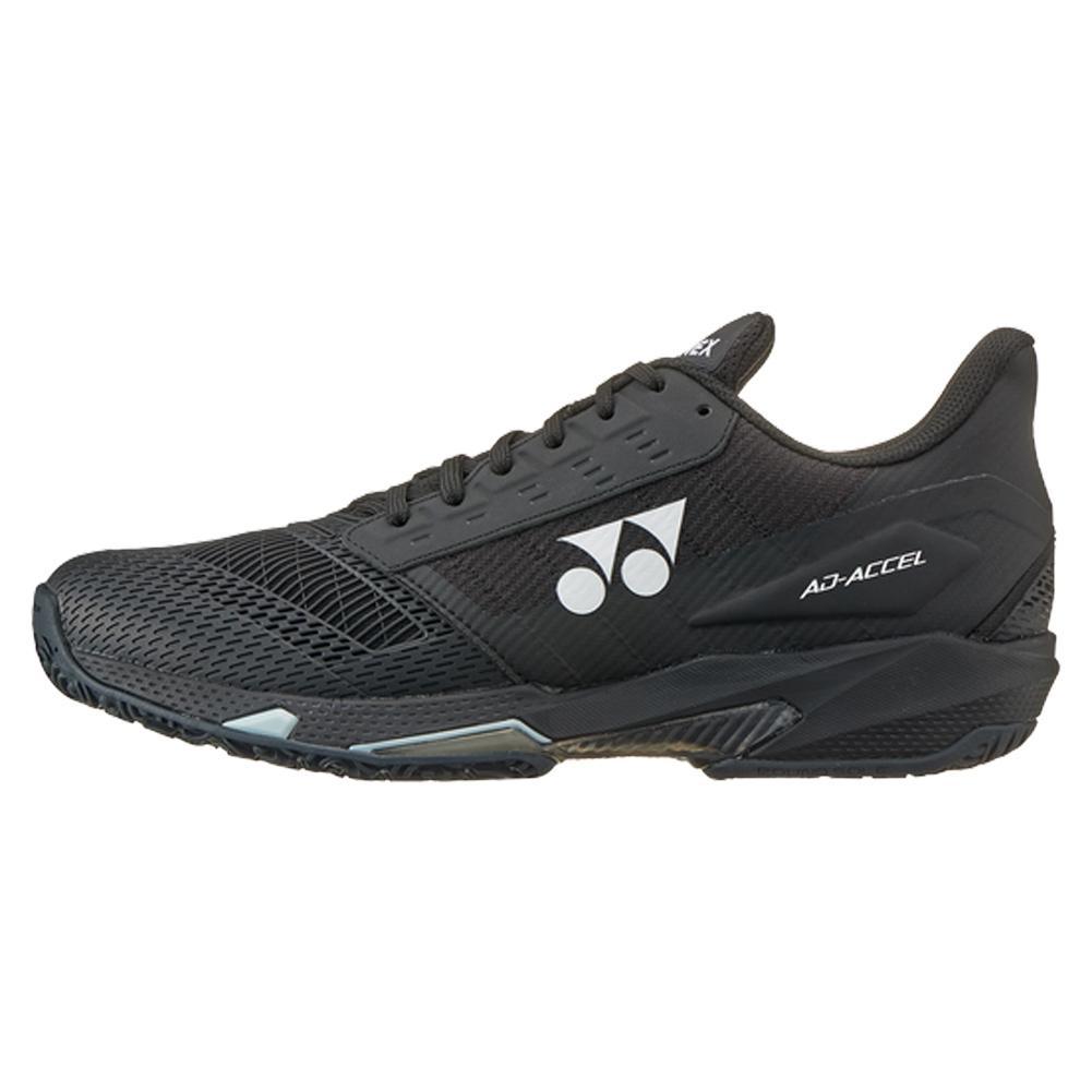Men`s Power Cushion AD-ACCEL Clay Tennis Shoes Black Footwear Yonex