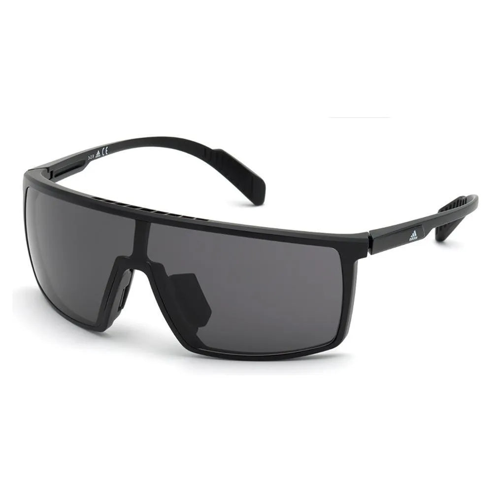 Men's Active Sunglasses Shiny Black and Smoke