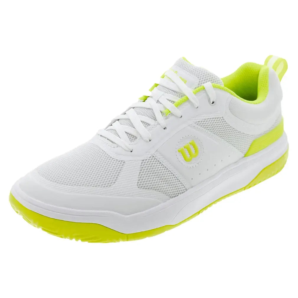 Men's Pickle Pro Pickleball Shoes White and Safety Yellow